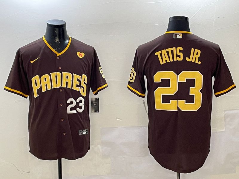 Men San Diego Padres #23 Tatis jr Brown Game 2025 Nike MLB Jersey style 8